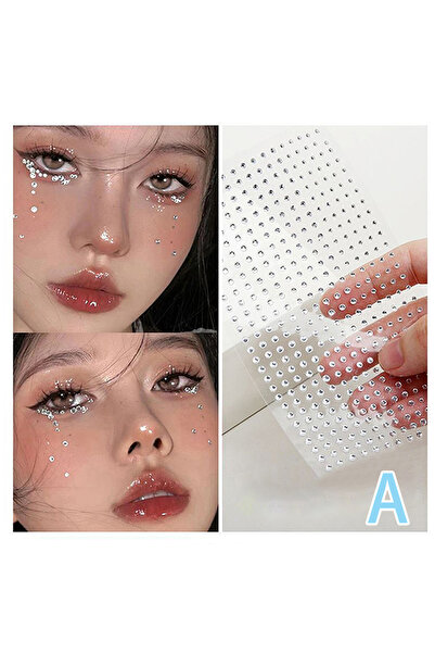 Choice ملصقات تجميلية ذاتية اللصق للعيون والوجه، وشم مؤقت، وأحجار كريمة، وجوا...