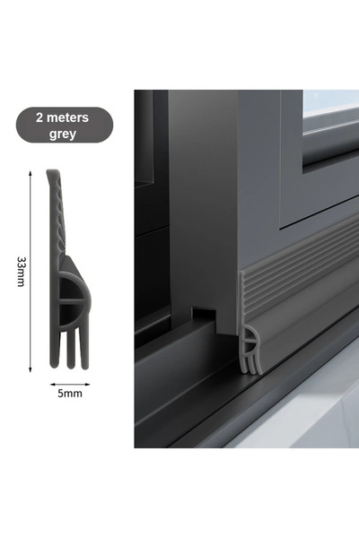 Choice شريط لاصق مقاوم للرياح بطول 2 متر، رمادي اللون، شريط لاصق للنوافذ بطول...