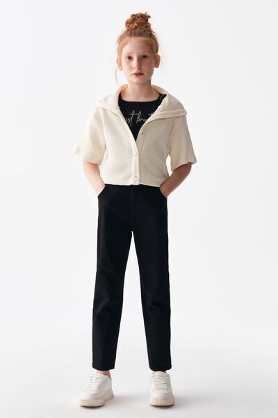 HAUSEkids 8-14 Years Old Paloma Shane Girls' Cardigan-Cream