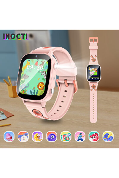 Choice ساعة ألعاب جديدة للأطفال باللون الوردي، إصدار 2025، شاشة لمس عالية الد...