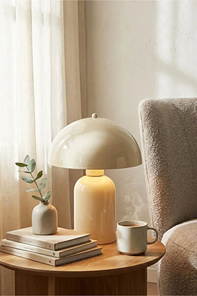 HOMİNG Roma Krem Masa Lambası Abajur 241882