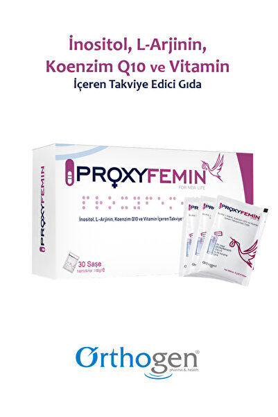 Orthogen Proxyfemin 30 Sachets |   Inositol, L-Arginine, Coenzyme Q10 and Vit...