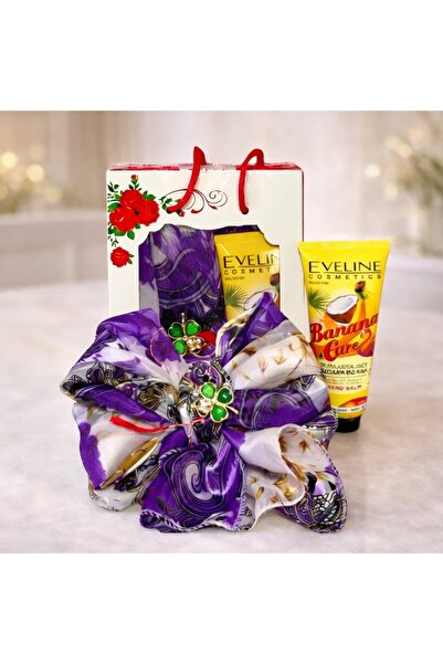 velve March package, satin scarf, four-leaf clover brooch, Eveline hand cream...