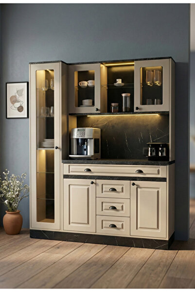 Avm 24 Mikel Masalı Kahve Köşesi Led Aydınlatmalı %100 Mdf Ücretsiz Montaj 16...