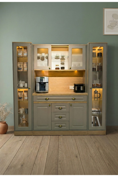 Avm 24 Mikel Masalı Kahve Köşesi Led Aydınlatmalı %100 Mdf Ücretsiz Montaj 20...