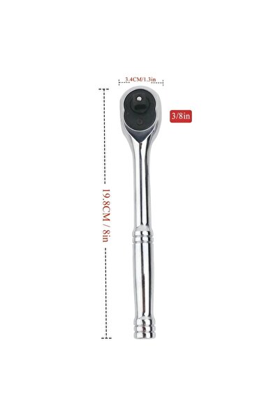 Choice 3-8 in. Drive Ratchet Wrench 24Tooth Quick Release 1/4'' 3/8'' 1/2'' S...
