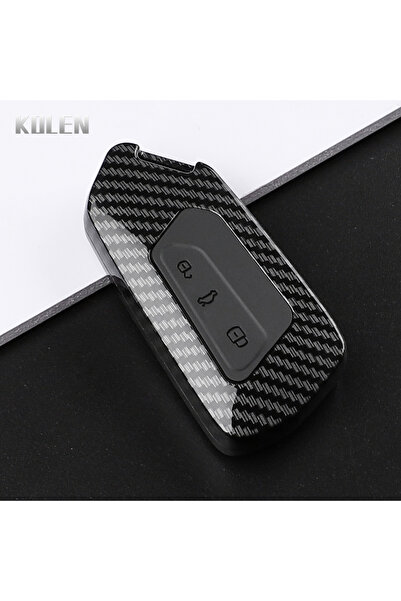 Choice غطاء مفتاح سيارة بتصميم من ألياف الكربون ABS، مناسب لسيارات فولكس فاجن...