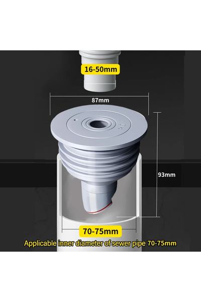 Choice سدادة حوض غسيل مقاس 35-40 مم، حلقة مانعة للتسرب لأنبوب الصرف الصحي، سد...