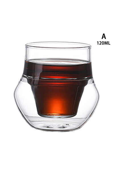 Choice 120ML Creative Tea Glass Cup Double Wall Design Transparent Glass Coff...