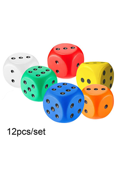 Choice ALI-FH-D-1273103 6/12 قطعة/مجموعة نرد إسفنجي كبير، نرد جامبو ناعم بنقا...