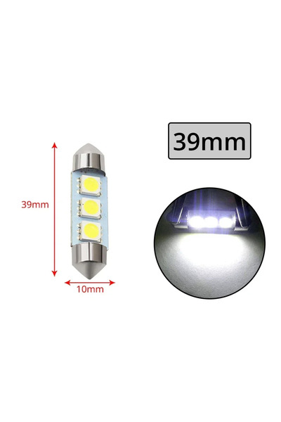 Choice مصباحان أبيضان للسقف، 39 مم، C5 واط، C10 واط، 5050، 3SMD، 31/36/39/41 ...
