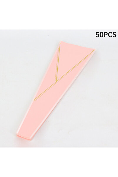 Choice 50 كيس تغليف زهور وردية اللون، أكياس تغليف باقات الزهور، أكياس تغليف ش...