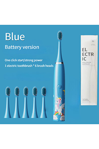 Choice فرشاة أسنان كهربائية للأطفال من بلو بوني، بتصميم كرتوني، تعمل بالموجات...