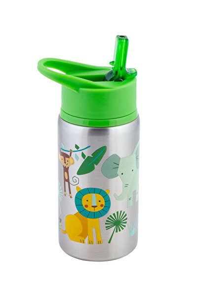 Stephen Joseph زجاجة مياه ستانلس ستيل 530 مل حديقة الحيوان لعمر 3 سنوات فما فوق