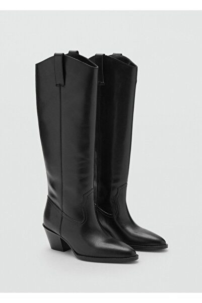 MANGO Woman Deri topuklu bot