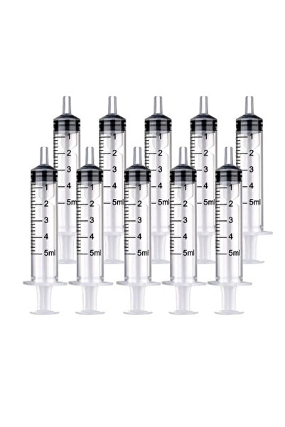 Choice C693-5ml-10pcs محاقن للاستخدام مرة واحدة، سعة 5 مل - 10 مل، محاقن بدون...