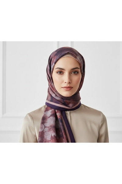 Marka Lara Shawls Çiçek Desen İtalyan İpek Şal