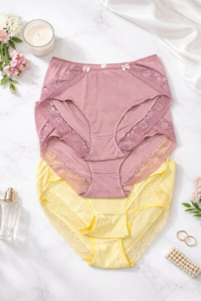 Merzu kadın buyuk beden pamuklu kilot 3 lü gönderim