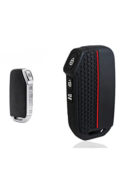 Choice غطاء مفتاح بثلاثة أزرار مع سلسلة مفاتيح تعليق لسيارات كيا سبورتاج آر ج...