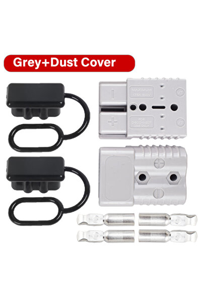 Choice47 6 قطع 50 أمبير بغطاء رمادي، 2/4/6 قطع، موصل أندرسون لبطارية السيارة،...