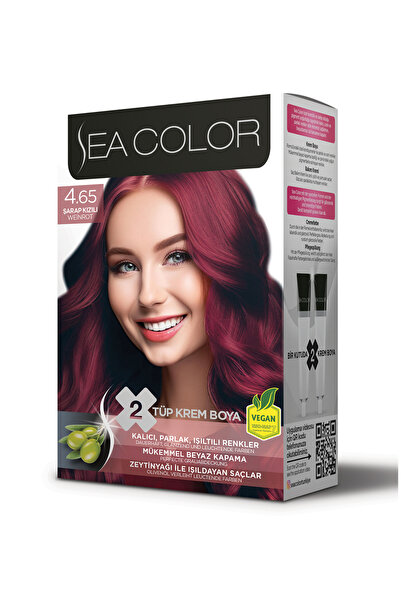 Sea Color Set Saç Boyası 4.65 Şarap Kızılı