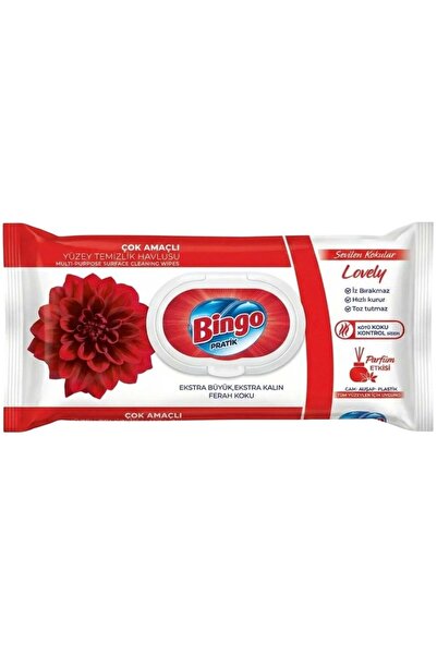 Bingo Clean Yüzey Temizlik Havlusu 96 Yaprak Sevilen Kokular Lovely - Gül Pla...