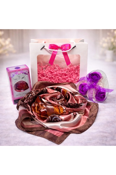 velve Pachet Tinky, apa de parfum arabesc Zahoor femei 50ml,esarfa,cutie cu t...