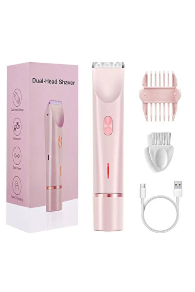 Choice ماكينة حلاقة كهربائية صغيرة قابلة لإعادة الشحن ومقاومة للماء، لون وردي...