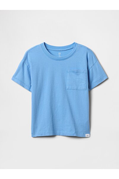 GAP Erkek Bebek Mavi Cepli T-Shirt