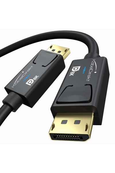 Hype Store KabelDirekt – 1 m – DisplayPort kablosu, DP 1.4, VESA sertifikalı ...