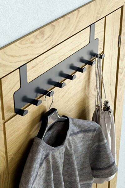 Hype Store Orret Home Metal Mat Siyah Kapı Arkası Askılık – 8 Kancalı Amerika...