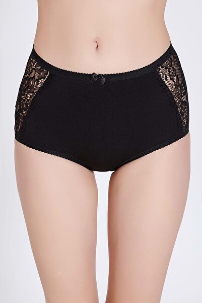 Belinay 0121 Dantel Detaylı Modal Külot Siyah XL