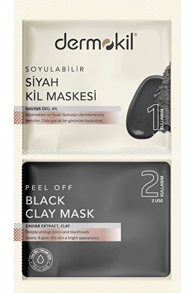 Hype Store Dermokil Soyulabilir Siyah Maske 2x7.5 ml