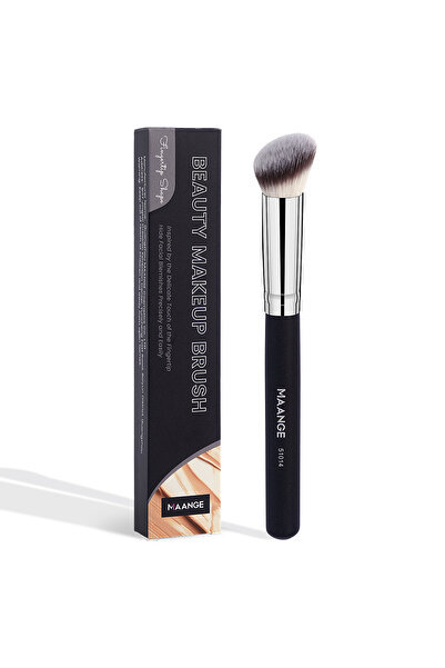 Choice فرشاة مكياج سوداء بزاوية من MAANGE، مثالية لتوزيع الكونسيلر تحت العين،...
