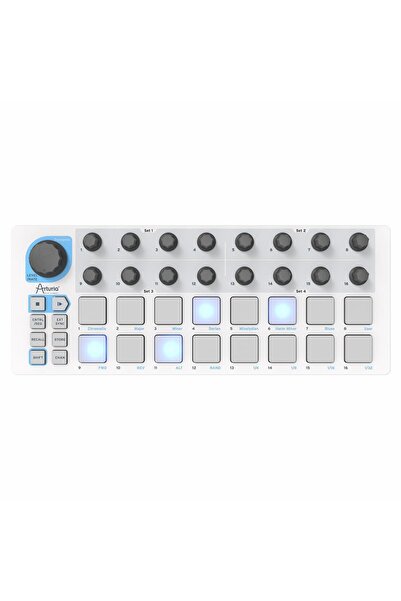 Hype Store أدوات التحكم والمتسلسل Arturia Beatstep USB/MIDI/CV، باللون الأبيض