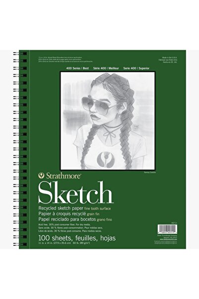 Hype Store 400 Series Sketchbook, Recycled Paper, 11X14 Inches, 100 Sheets - ...