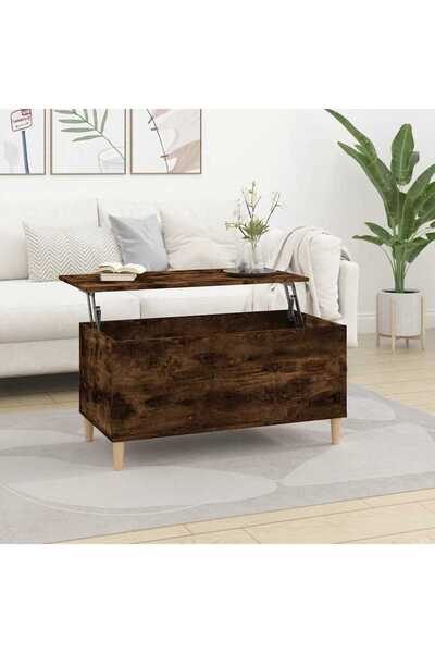 Concept Masă de cafea, stejar afumat, 90x44,5x45 cm, lemn compozit