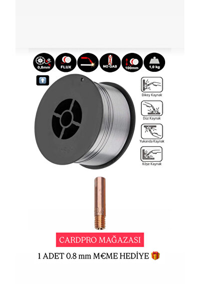 Genel Markalar GAZSIZ GAZALTI KAYNAK TELİ 1 kg 0.8mm CARDPRO