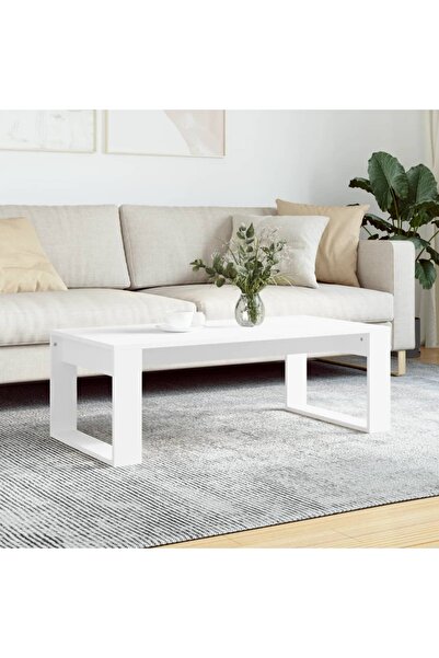Concept Masă de cafea, albă, 102x50x35 cm, lemn compozit