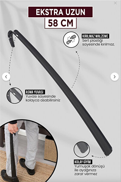 Sunplast 58 Cm Askılı Ayakkabı Çekeceği Uzun Plastik Kerata Renkli Ayakkabı G...