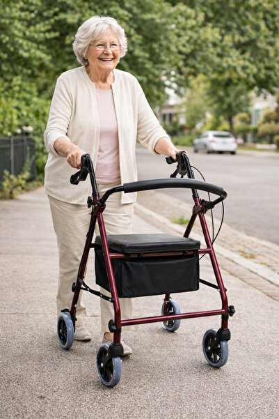 Genel Markalar Tekerlekli Yürüteç Walker Ekonomik Rollator Hasta Yaşlı Yürüteci