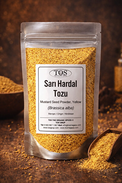 TOS The Organic Spices Sarı Hardal Tozu 50 gr (1. KALİTE) Brassica Alba / Yel...