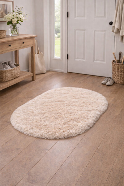 Madame Clean Home Lüx Kuzu Post Peluş Süet Taban İnce Halı Yumuşak Doku Premi...