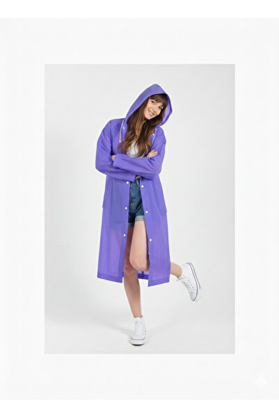 İMEXTECH Unisex Purple Eva Fabric Water Windproof Raincoat