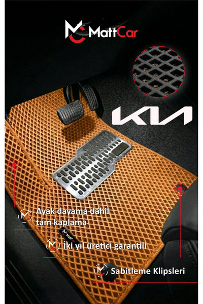 MATTCAR Kia Sportage 2015 - 2024 Akıllı Oto Paspas Takımı Eva Mat SİYAH