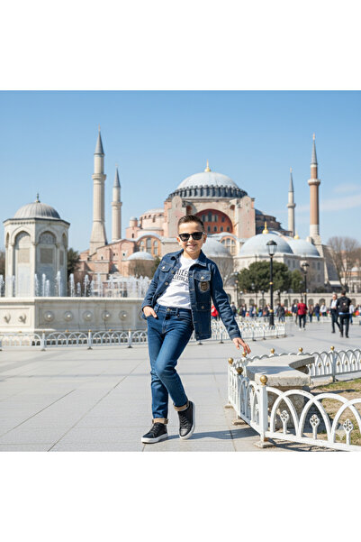 CUBBUX Dečački set od 3 delova: jakna, pantalone (traperice) i majica