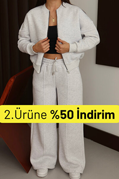 Balenbi Γυναικείο μπουφάν Bomber με 3 νήματα φλις εσωτερικά και ρόμπα Palazzo...