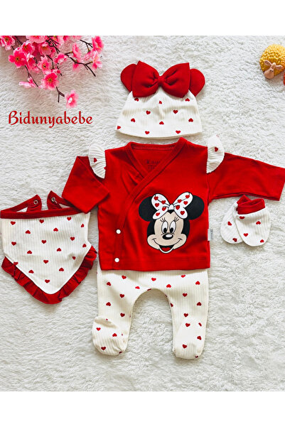 minicayzen طقم أطفال ميني ماوس أحمر مكون من 5 قطع - إصدار المستشفى