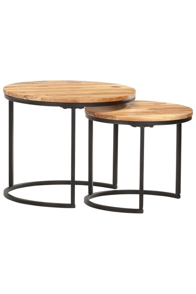 Concept Mese suprapuse, 2 buc., lemn masiv de salcâm