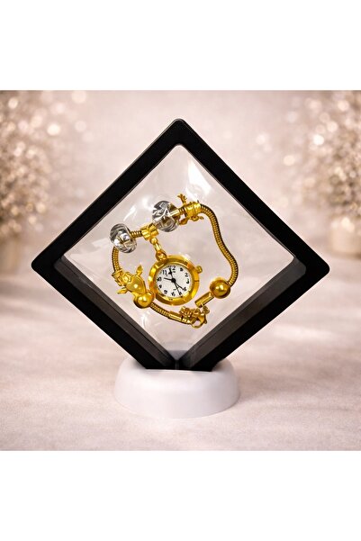 velve Elegant Gold VSH watch with pendant, Murano beads and adjustable bracel...